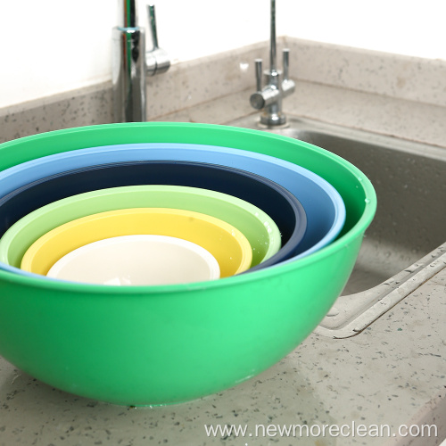 Set of 6 Multi-color Plastic Mixing Bowls